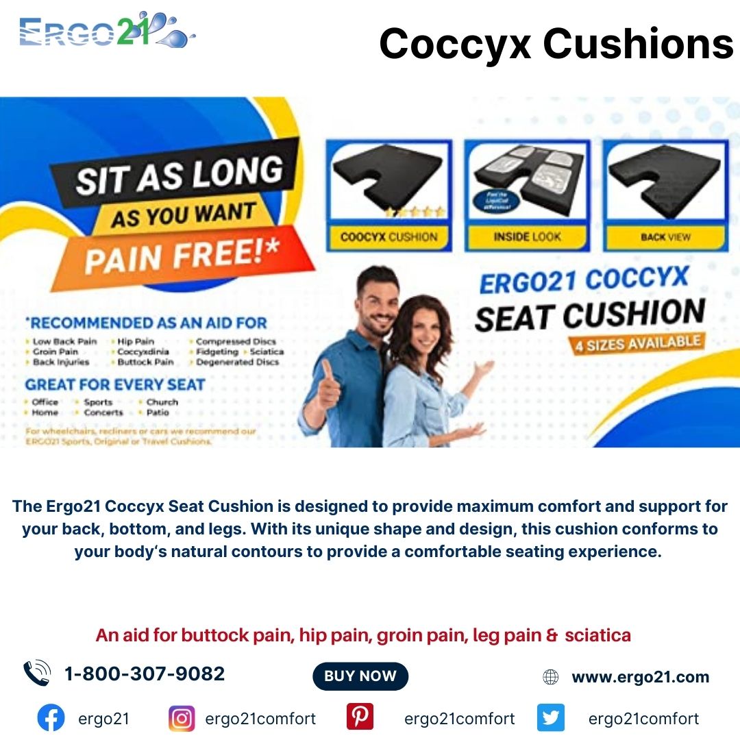 Ergo21 Unveils the Best Coccyx Seat Cushion for Tailbone Pain