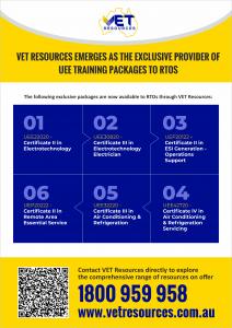 VET Resources - Exclusive Provider of UEE Training Packages to RTOs