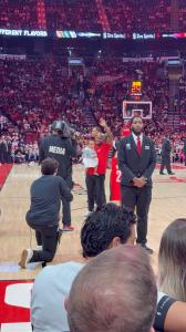 Jevon Wooden recognized at Houston Rockets game