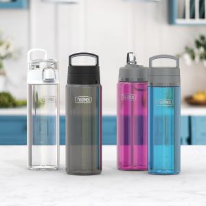 Thermos Brand new Icon™ Series Lightweight Water Bottles in Clear, Smoke, Aubergine and Teal.